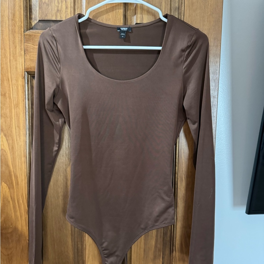 Brown Long Sleeve Bodysuit